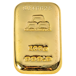 100 Gram Nihon Gold Cast Bullion Bar