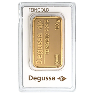 100 Gram Degussa Gold Bullion Bar (Pre-Owned in Good Condition)