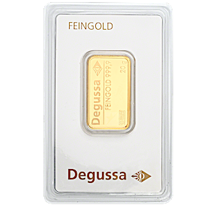 20 Gram Degussa Gold Bullion Bar (Pre-Owned in Good Condition)