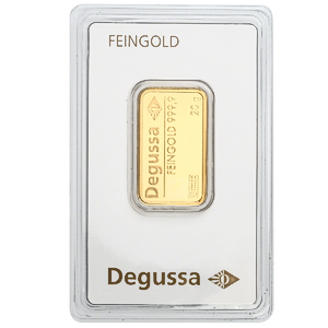 20 Gram Degussa Gold Bullion Bar (Pre-Owned in Good Condition)
