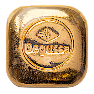 1 oz Degussa Cast Gold Bullion Bar