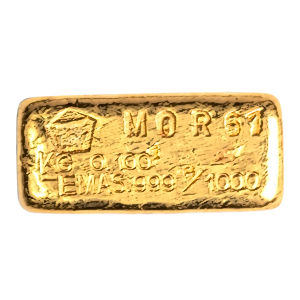 100 Gram Logam Mulia Cast Gold Bullion Bar