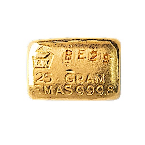 25 Gram Logam Mulia Cast Gold Bullion Bar