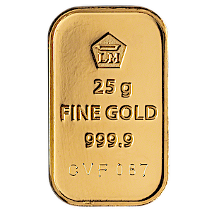 25 Gram Logam Mulia Gold Bullion Bar
