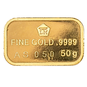 50 Gram Logam Mulia Gold Bullion Bar (Pre-Owned in Good Condition)