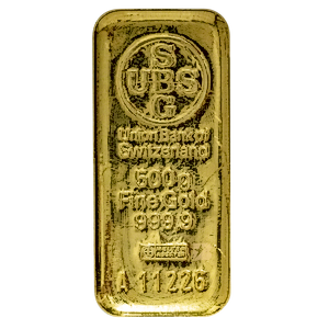 500 Gram UBS Swiss Gold Bullion Bar (Pre-Owned in Good Condition)