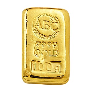 100 Gram ABC Bullion Cast Gold Bar