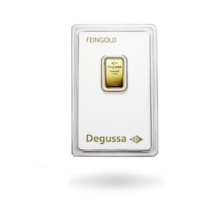 2.5 Gram Degussa Gold Bullion Bar (Pre-Owned in Good Condition)