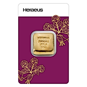 50 Gram Heraeus Cast Gold Bullion Bar