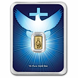 1 Gram Blessings of Jesus Christ Gold Bullion Bar