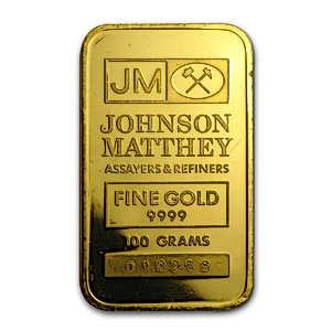 100 Gram Johnson Matthey Gold Bullion Bar - Kreditbank Luxembourg