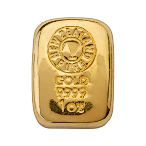 1 oz New Zealand Pure Gold Cast Bullion Bar