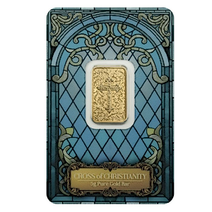 5 Gram PAMP Swiss Christian Cross Gold Proof Bar