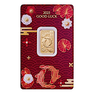 2025 5 Gram PAMP Swiss Good Luck Gold Bullion Bar - Koi