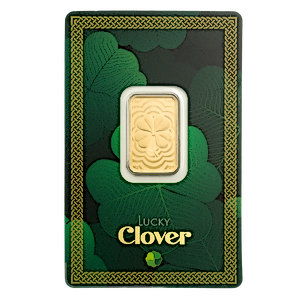 5 Gram PAMP Swiss Lucky Charm Clover Gold Proof Bar