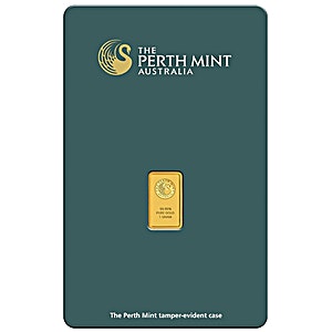 1 Gram Perth Mint Gold Bullion Bar - Green Assay Card