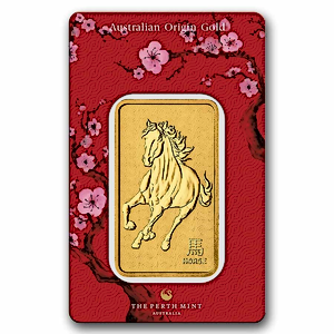 2026 1 oz Perth Mint Gold Lunar Horse Bullion Minted Bar