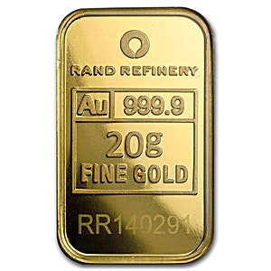20 Gram Rand Refinery Gold Bullion Bar