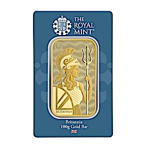 100 Gram United Kingdom Gold Britannia Bullion Bar