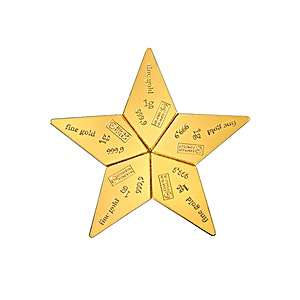 Valcambi Gold CombiBar - Star Shaped - 5 x 1 g