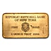 1 oz Heraeus Republic National Bank of New York Gold Bullion Bar thumbnail