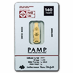 5 Gram PAMP Swiss Coca-Cola 140th Anniversary Gold Proof Bar thumbnail
