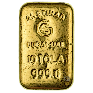 10 Tola Al Etihad Cast Gold Bullion Bar