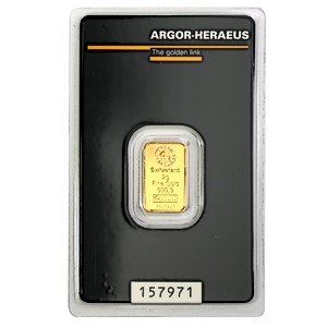 2 Gram Argor-Heraeus Kinebar Gold Bullion Bar