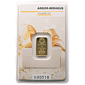 2 Gram Argor-Heraeus Gift-Themed Gold Bullion Bar
