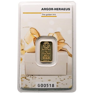 2 Gram Argor-Heraeus Gift-Themed Gold Bullion Bar