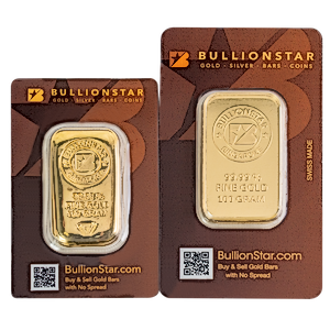 100 Gram BullionStar No-Spread Gold Bullion Bar