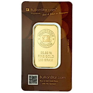 100 Gram BullionStar No-Spread Gold Bullion Bar