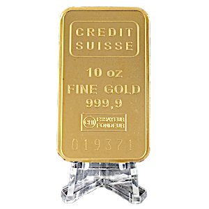 10 oz Credit Suisse Gold Bar (Pre-Owned in Good Condition)