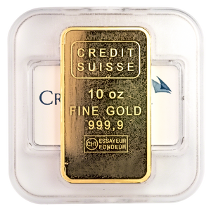 10 oz Credit Suisse Gold Bullion Bar (Pre-Owned in Good Condition)