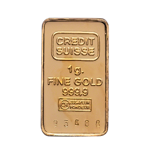 1 Gram Credit Suisse Gold Bullion Bar (Pre-Owned in Good Condition)