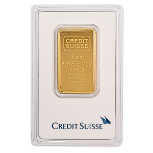 1 oz Credit Suisse Gold Bullion Bar (Pre-Owned in Good Condition)