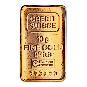 10 Gram Credit Suisse Gold Bullion Bar (Pre-Owned in Good Condition)