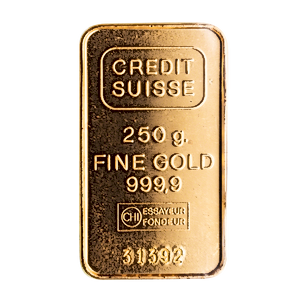 250 Gram Credit Suisse Gold Bullion Bar (Pre-Owned in Good Condition)