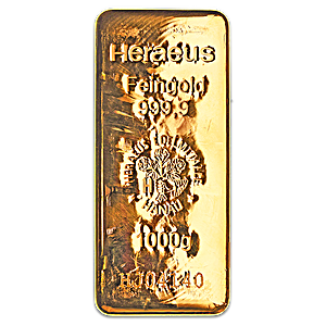 1 Kilogram Heraeus Gold Bullion Bar