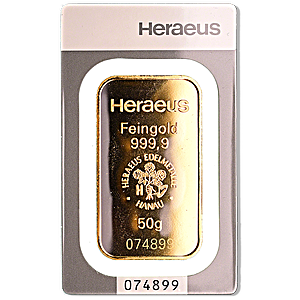 Heraeus Gold Bar - 50 g