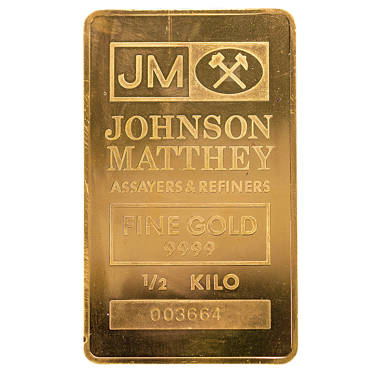 Johnson Matthey Gold Bar - 500 G - BullionStar Singapore