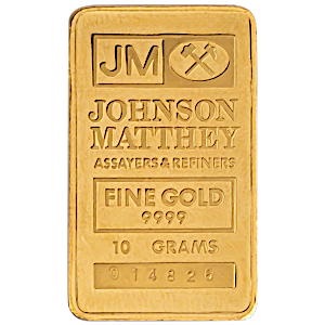 10 Gram Johnson Matthey Gold Bullion Bar (Pre-Owned in Good Condition)