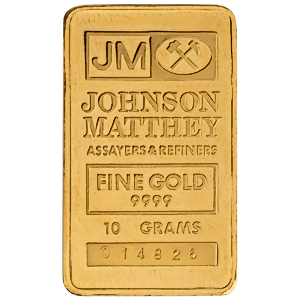 10 Gram Johnson Matthey Gold Bullion Bar (Pre-Owned in Good Condition)