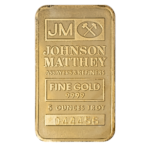 5 oz Johnson Matthey Gold Bar (Pre-Owned in Good Condition)