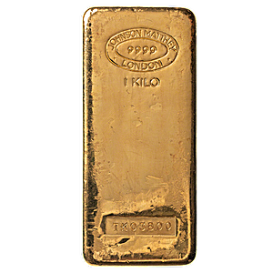 1 Kilogram Johnson Matthey Gold Bullion Bar