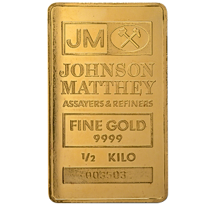 500 Gram Johnson Matthey Gold Bullion Bar