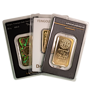 20 Gram Gold Bullion Bar - Various LBMA Brands (Pre-Owned in Good Condition)