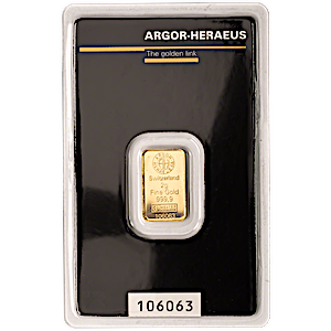 2 Gram Gold Bullion Bar - Various LBMA Brands (Pre-Owned in Good Condition)