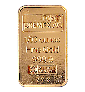 1/10 oz Gold Bullion Bar - Various LBMA Brands (Pre-Owned in Good Condition)