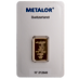 5 Gram Metalor Swiss Gold Bullion Bar (Pre-Owned in Good Condition) thumbnail